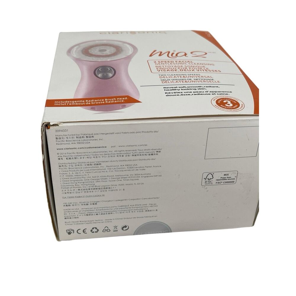New Clarisonic Mia 2 Sonic Skin Cleansing System Pink Sealed - Picture 5 of 9